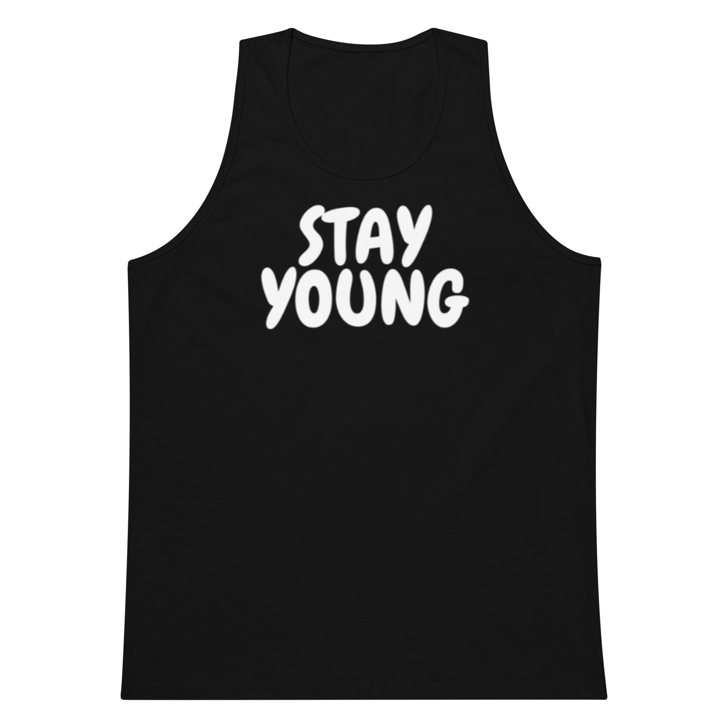 Men’s Stay young black tank top